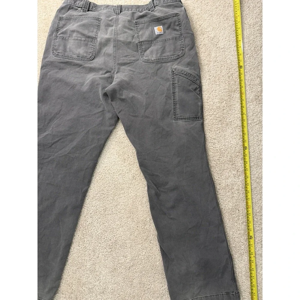 Carhartt‎ Relaxed Fit Gray Rugged Flex Canvas Work Pants W38 L34
